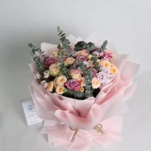 مكس السعاده - باقات ورد و هدايا عيد الام - وردي غير