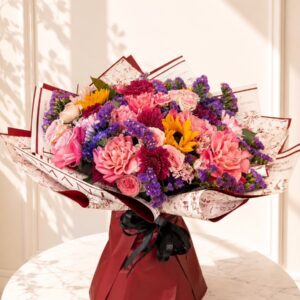 بوكيه اسولاريس عباد الشمس وورد جوري وردي توصيل ورد بجدة